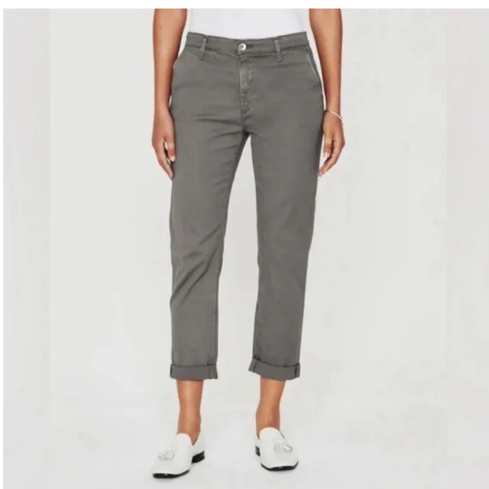 AG Adriano Goldschmied Slim Khaki Crop